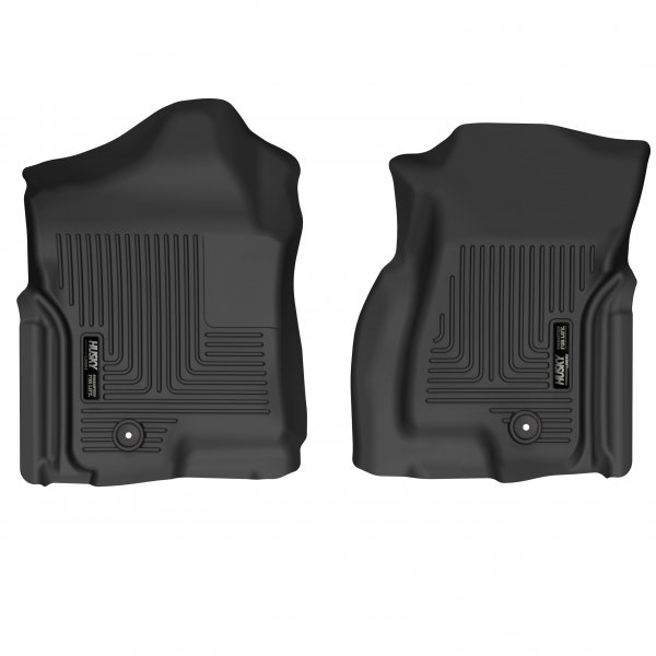Husky Liners X-act Contour Floor Mats | Fits 1999-2007 Chevrolet Silverado & GMC Sierra 1500; 2001-2007 Silver-Sierra 2500/3500, Ext & Crew Cab (07 Classic Body) | Front Row, 2-pc Black - 52111