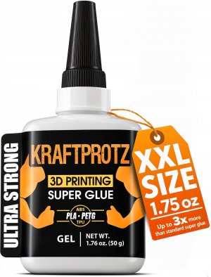 3D Printing Super Glue Gel 1.75 oz - PLA ABS PETG TPU Instant Adhesive