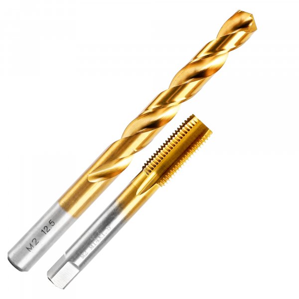 M14x1.5 Tap & 12.5mm Drill Bit for Metal,M2 HSS Metric Drill and Tap Set