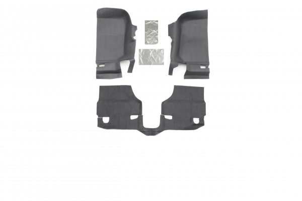 Bedrug - Jeep Bedtred | 2011 - 2018 Jeep Wrangler JK 2 Door, Front Floor Liners (Includes Heat Shields) | Grey - 3 pc. | BTJK11F2