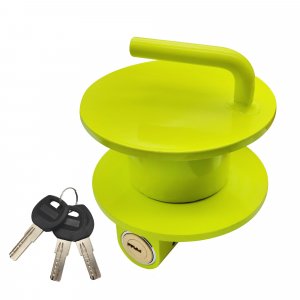 KAYCENTOP Lunette Tow Ring Lock, Pintle Hitch Lock, Tow Eye Lock for 2-1/2 to 3 Inch Lunette Eyes, Bright Green