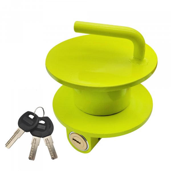 KAYCENTOP Lunette Tow Ring Lock, Pintle Hitch Lock, Tow Eye Lock for 2-1/2 to 3 Inch Lunette Eyes, Bright Green
