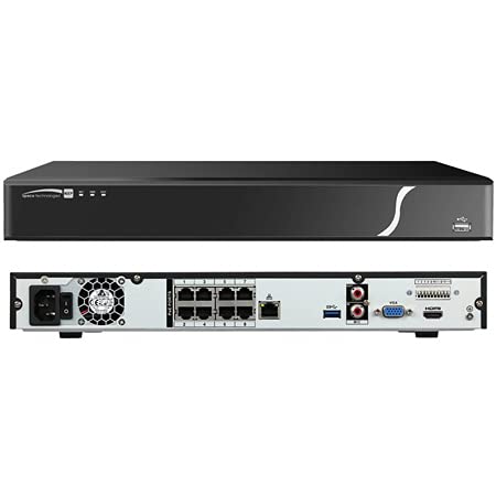 Speco N8NXP6TB 8 Ch Nvr With Poe, 200mbps, 4k , 6tb