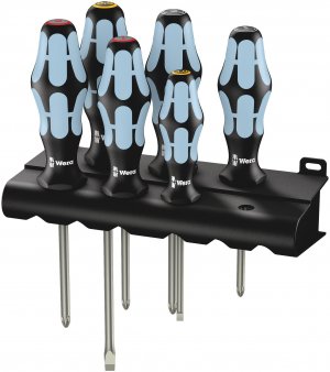 Wera 05032063001 Screwdriver Set with Rack (6-Piece Set)