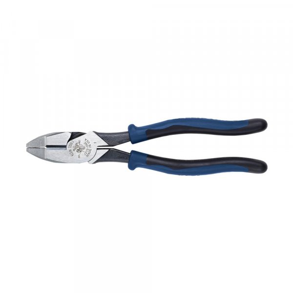 Klein Tools J213-9NE Side Cutter Linemans Pliers, Made in USA, High Leverage, 9-Inch, Streamlined Design, Color Coded