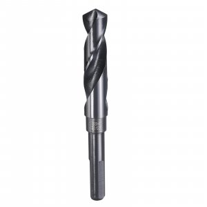 HARFINGTON 23/32" Drill Bit 1/2" Reduced Shank 3-Flat 4241 High Speed Steel Nitriding Black 118° for Soft Materials Wood Plastic Iron Copper Aluminum
