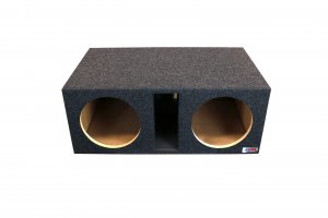 Atrend Bbox Dual Vented 12 Inch Subwoofer Enclosure - Pro Series Dual Vented SPL Car Subwoofer Boxes & Enclosures - Made in USA Subwoofer Box Improves Audio Quality, Sound & Bass - Nickel Finish Termi