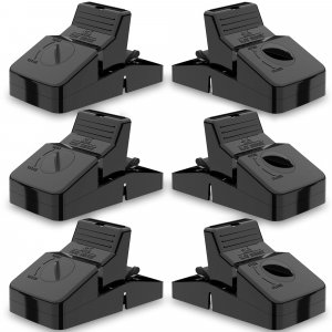 Pest Control Rat Traps Set of 6 Large Snap Traps for Rats Mice & Chipmunks Indoor & Outdoor Mouse Traps Reusable Humane Mousetraps Easy to Set Fast & Effective Powerful Snap Trampas Para Ratas Grandes