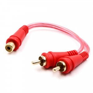 Audiopipe AMPGYF2M RCA Splitter Audiopipe 1F-2M Clear Installer Series