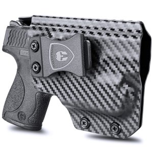 M&P Shield 9/.40 w/TLR-6 Holster, IWB Carbon Fiber Kydex Holster Custom Fit: S&W M&P Shield 9mm/.40 M2.0 Pistol w/TLR6, Inside Waistband Concealed Carry Holster, Adj. Cant & Retention, Right Hand