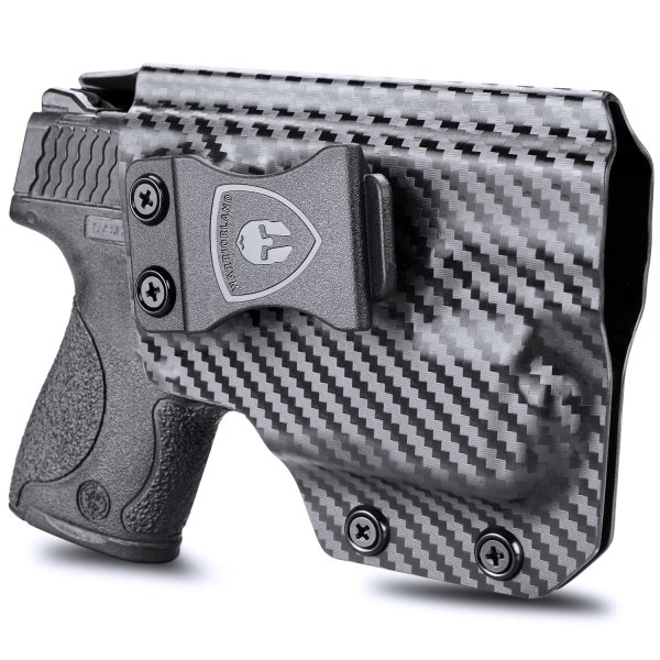 M&P Shield 9/.40 w/TLR-6 Holster, IWB Carbon Fiber Kydex Holster Custom Fit: S&W M&P Shield 9mm/.40 M2.0 Pistol w/TLR6, Inside Waistband Concealed Carry Holster, Adj. Cant & Retention, Right Hand