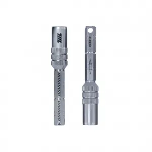 711L 1/4" Magnetic Bit Extension T-Handle L-Handle | 15mm Deep Socket for Double-Ended Bits | Mini Ratchet Wrench Accessory Adapter 7AX1C | 2-Pack
