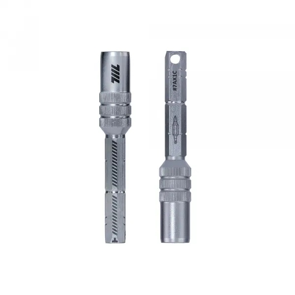 711L 1/4" Magnetic Bit Extension T-Handle L-Handle | 15mm Deep Socket for Double-Ended Bits | Mini Ratchet Wrench Accessory Adapter 7AX1C | 2-Pack