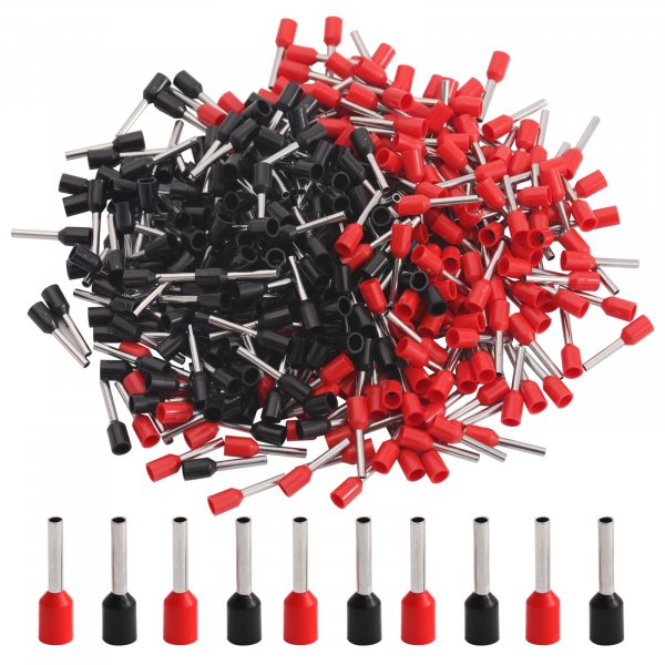 Teansic 400PCS AWG 16 Wire Ferrules,E1510 Insulated Copper Crimp Terminal