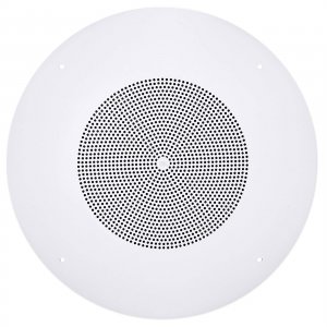 JBL Professional CSS8008 Commercial Series Round Ceiling Speaker, 8”. 5-Watt Multi-Tap Transformer for 100V, 70V and 25V Distributed Lines. Single Speaker. White and Paintable