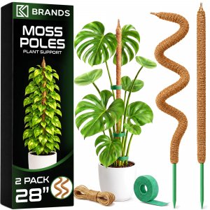 2Pcs 28'' Moss Pole Monstera Plant Support - Plant Stakes for Indoor Plants