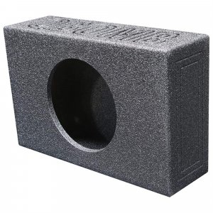 QPower Single 10" Universal Vented Truck Box Finished w/Bed Liner QBSHALLOW110V
