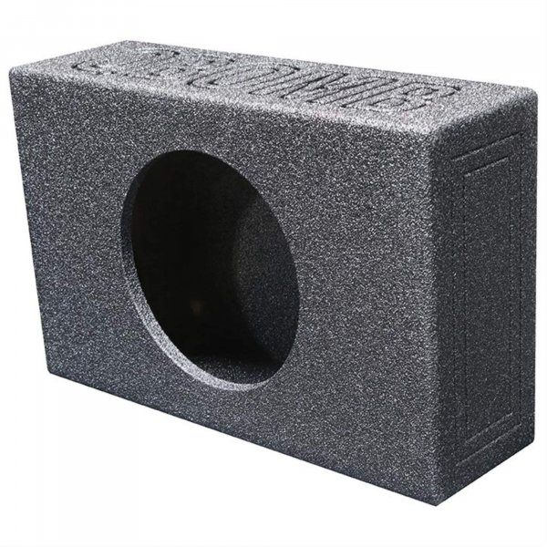 QPower Single 10" Universal Vented Truck Box Finished w/Bed Liner QBSHALLOW110V