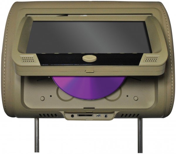 TView T939DVPLTAN 9 Headrest Monitors (Pair) 1-with DVD Player, 1-Monitor Only