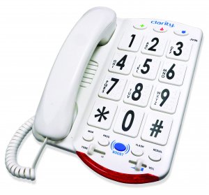 Clarity JV35W 76557.101 50dB Phone Large White Keys