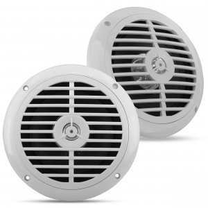Pyle PLMR67W 6.5" 120 Watt Dual Cone White Marine Speaker pair