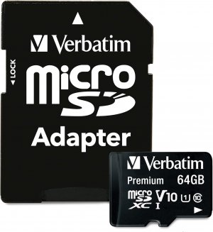 Verbatim 44084 64GB Class 10 microSDXC Card with Adapter