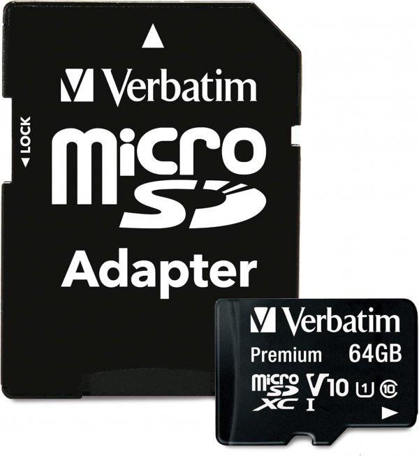 Verbatim 44084 64GB Class 10 microSDXC Card with Adapter