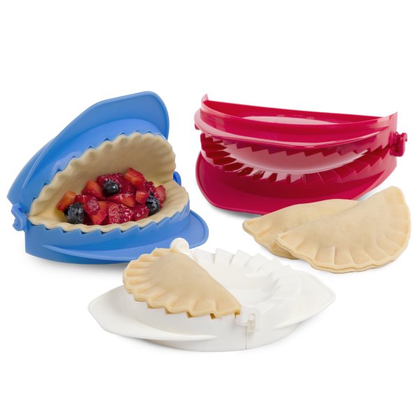 PrepWorks 3pc Dough Press Set – Set of 3 Pie, Empanada, and Dumpling Presses, Easy-to-Use, Durable, BPA-Free
