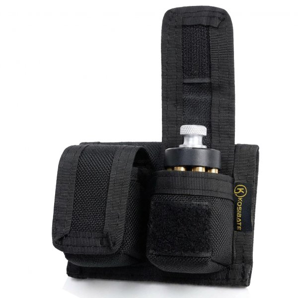Kosibate Speedloader Pouch, Speed Loader Pouches Nylon Fits Revolver S&W 38 357 44 45 Caliber, 5 & 7 Shot Double Speedloader Case …