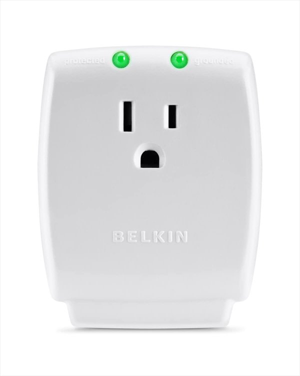 Belkin 1-Outlet Surge Protector, 885J, Wall-Mountable