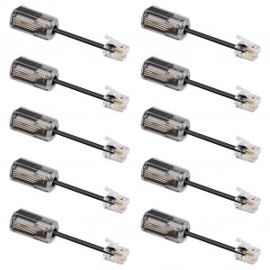 Uvital Telephone Cord Detangler(10 Pack), Anti-Tangle Telephone Handset Cable 360 Degree Rotating Landline Swivel Cord Untangler Black