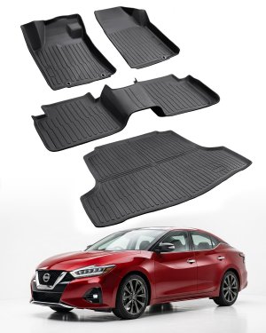 Car Floor Mats for Nissan Maxima 2016-2023 4PCS Full Set with Trunk Mat