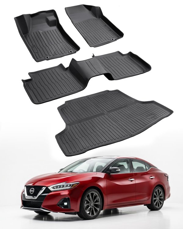 Car Floor Mats for Nissan Maxima 2016-2023 4PCS Full Set with Trunk Mat