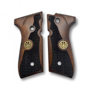 Zib Grips for Beretta 92 Series Wood Grips – Fits 92, 92F, 92FS, 92A1, 92FS INOX, 92G, 92D, 96, 96D, 96A1, M9, M9A1, Brigadier, Centurion, Elite, Elite II – Easy Install – Not for Girsan Regard