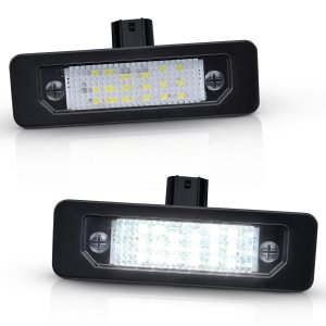 Asgohme LED License Plate Lights Bright White Tag Lamp Assembly Replacement Compatible with Ford 2006-2012 Fusion, 2010-2014 Mustang, 2010-2019 Taurus, Pack of 2