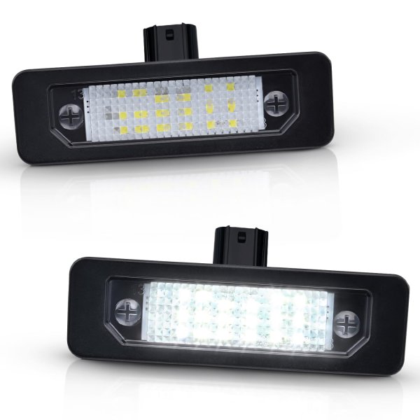 Asgohme LED License Plate Lights Bright White Tag Lamp Assembly Replacement Compatible with Ford 2006-2012 Fusion, 2010-2014 Mustang, 2010-2019 Taurus, Pack of 2