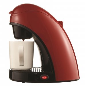 BRENTWOOD TS-112R Single-Serve Coffee Maker with Mug (Red)