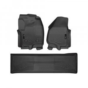 Husky 99711 Front/2nd Seat Floor Liners For 12-16 Ford Sd Crew Cab