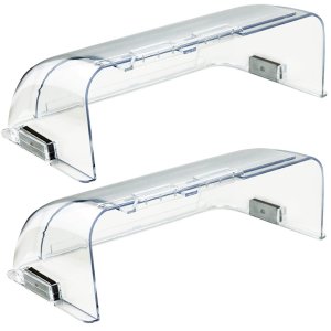Binazon Heating & Air Vent Deflector for Vents, Sidewall, Ceiling, Floor Registers - Adjust Between 9"-14", Magnetic Vent Covers for Air Conditioning, Heat, AC, Floor, Under Furniture (2 Pack Clear)