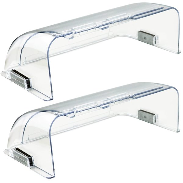 Binazon Heating & Air Vent Deflector for Vents, Sidewall, Ceiling, Floor Registers - Adjust Between 9"-14", Magnetic Vent Covers for Air Conditioning, Heat, AC, Floor, Under Furniture (2 Pack Clear)