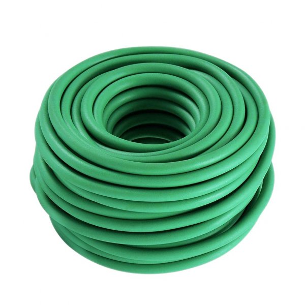 Bacetuao Soft Plant Ties, Garden Ties TPR Flexible Durable Heavy Duty Twist Wire for Twine Tomato Branches Vines and Tying Up Cable Wires (Green) (50ft, 0.2in)