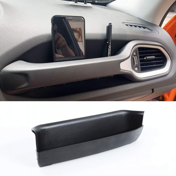 Savadicar GrabTray Passenger Grab handle Storage Organizer for 2015-2025 Jeep Renegade, Interior Storage Expansion Accessories, Black