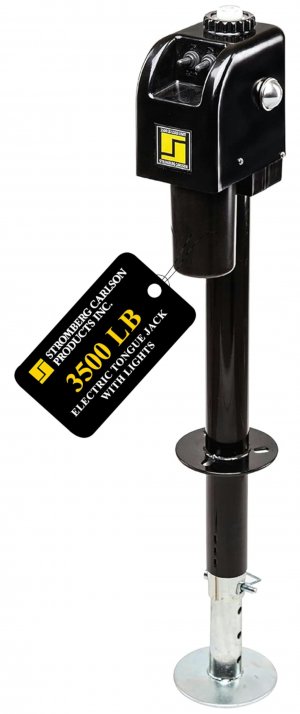 Stromberg JET3755 3500 lb Standard Electric Tongue Jack (Black)