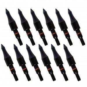 12pcs Archery Arrow Tips 100/125/150/200 Grain Field Tips 5/16 Inch Screw in Bullet Points, Archery Target Crossbow Practice Tip for Arrow Recurve Bow Compound Bow, Hunting Bow Arrow Target Practice