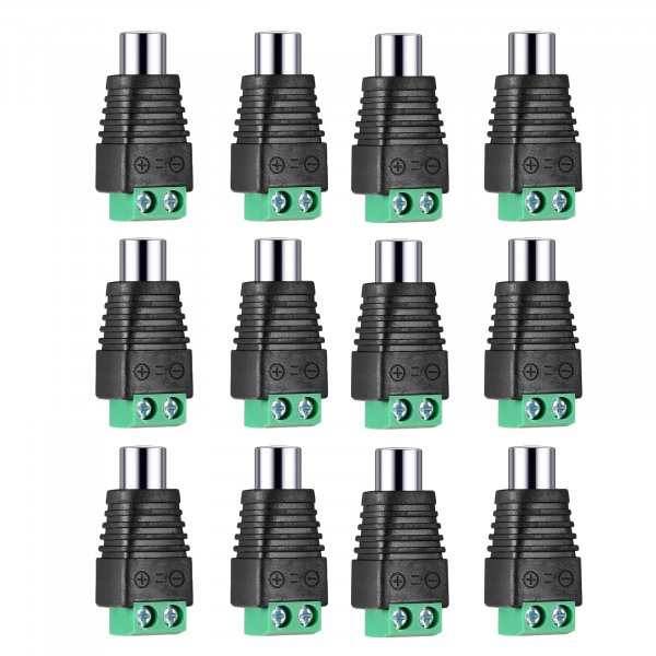Iskueal RCA to AV Screw Terminal Connector, RCA Cable Audio Adapter,Phono Female Jack Solderless Converter Audio/Video Connector Speaker Wire to RCA Adapter