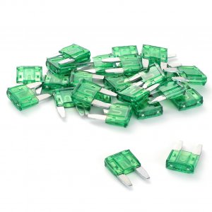 (25Pcs) 30 Amp Mini Car Fuses, 30A Automotive Fuses, Blade Fuse for Car/RV/Truck/SUV/Motorcycle/Boat