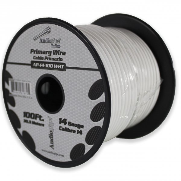 Audiopipe AP14100WH 14 Gauge 100Ft Primary Wire white