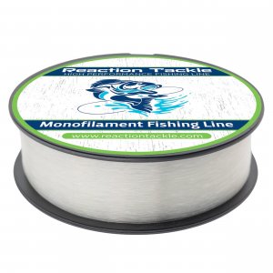 Reaction Tackle Monofilament Fishing Line - Premium Nylon Mono Line, Strong & Abrasion-Resistant, Low Memory for Smooth Long Casts - Freshwater & Saltwater - Clear | 100lb (135 Yards)