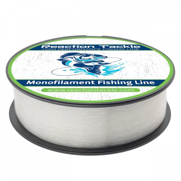 Reaction Tackle Monofilament Fishing Line - Premium Nylon Mono Line, Strong & Abrasion-Resistant, Low Memory for Smooth Long Casts - Freshwater & Saltwater - Clear | 100lb (135 Yards)