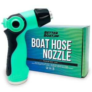 Boat Water Hose Nozzle Sprayer, High-Pressure Garden Hose Nozzle, Heavy-Duty Outdoor Washdown Spray Gun for Boats, Cars, RVs, and Gardening, Marine Grade Wide-Thin Head Design